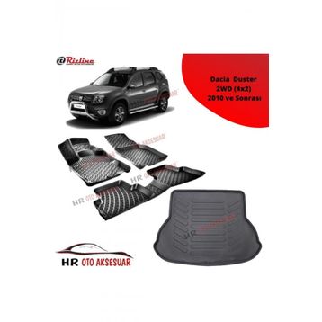 Rizline Hroto Dacia Duster 2 WD 2010 Sonrası 3D Havuzlu Paspas ve Bagaj Havuzu