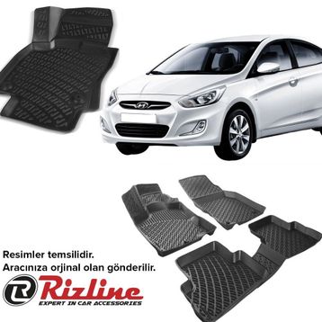 Rizline Hyundai Accent Blue 2010 3d Havuzlu Paspas