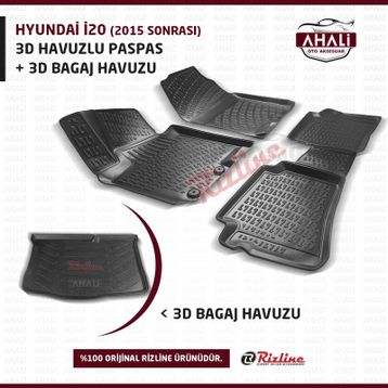 Rizline Hyundai I20 2015+ 3D Havuzlu Paspas