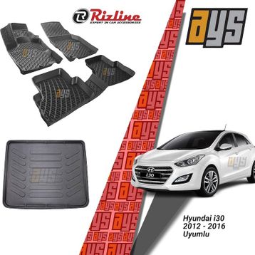 Rizline Hyundai i30 2012-2016 3D Havuzlu Paspas