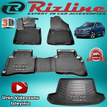 Rizline Hyundai Tucson 2015 Sonrası 3D Paspas Bagaj Havuzu