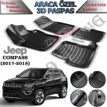 Rizline Jeep Compass 2017-2018 3D Havuzlu Paspas