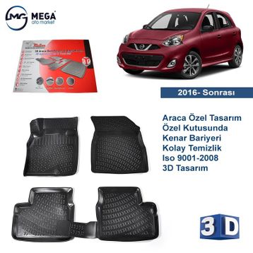 Rizline Nissan Micra 3D Havuzlu Paspas