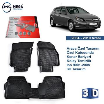 Rizline Opel Astra H 2004+ 3D Havuzlu Paspas