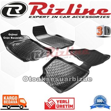 Rizline Opel Corsa C 2000 2005 Siyah 3D Havuzlu Paspas