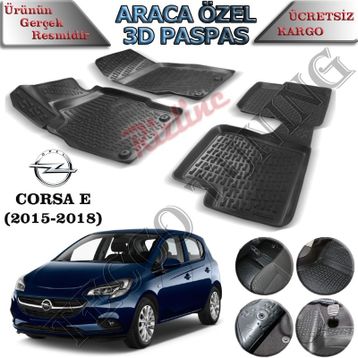 Rizline Opel Corsa E 2015 3d Havuzlu Paspas