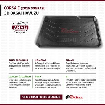 Rizline Opel Corsa E 3D Bagaj Havuzu