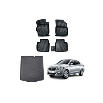 Rizline Peugeot 301 2012+ Siyah 3D Havuzlu Paspas ve Bagaj Havuzu