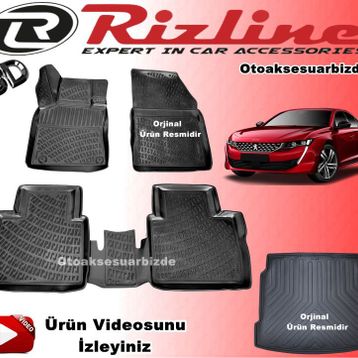 Rizline Peugeot 508 2010 Sonrası 3D Paspas Bagaj Havuzu