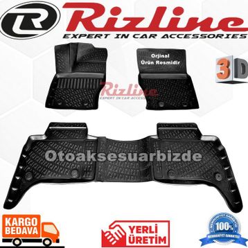 Rizline Range Rover Vogue Siyah 3D Havuzlu Paspas