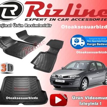Rizline Renault Megane 2 2002-2009 3d Havuzlu Paspas