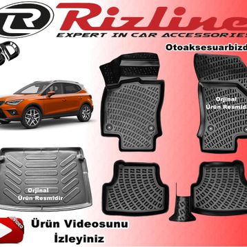 Rizline Seat Arona 2018 Sonrası 3D Havuzlu Paspas+Bagaj Havuzu