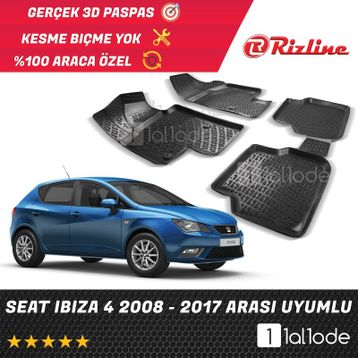 Rizline Seat Ibiza 2008-2017 3d Havuzlu Paspas