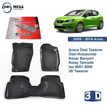 Rizline Seat İbiza 3D Havuzlu Paspas