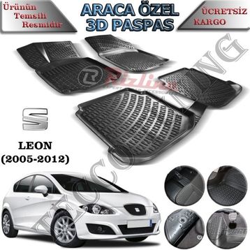 Rizline Seat Leon 2005-2012 3D havuzlu paspas