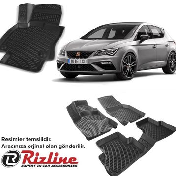 Rizline Seat Leon 2013 Sonrası 3D Havuzlu Paspas