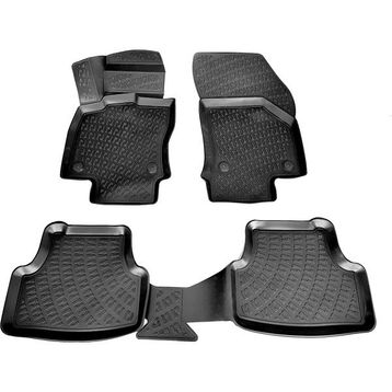 Rizline Seat Leon HB 2013-2020 3D Siyah Havuzlu Paspas