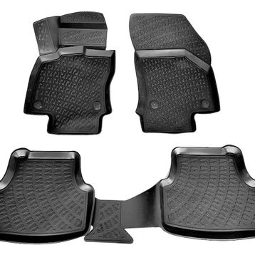 Rizline Seat Leon HB 2013-2020 3D Siyah Havuzlu Paspas