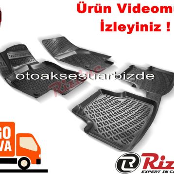 Rizline Skoda Octavia Siyah 3D Havuzlu Paspas