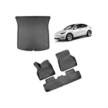 Rizline Tesla Model Y 3D 2019 Sonrası Siyah Bagaj Havuzu ve Havuzlu Paspas
