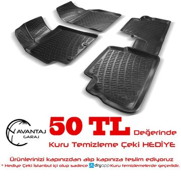Rizline Toyota Auris 3D 2007-2012 Havuzlu Paspas