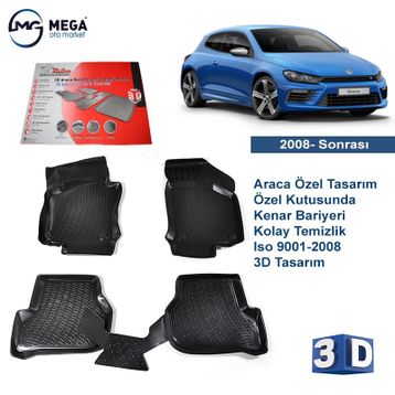 Rizline Volkswagen Scirocco 2008-2018 3D Havuzlu Paspas