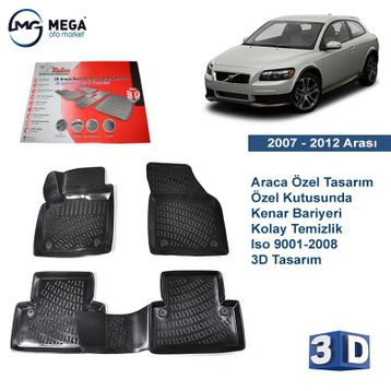 Rizline Volvo C30 2004-2012 3D Havuzlu Paspas Seti