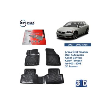 Rizline Volvo C30 2007-2012 3D Havuzlu Paspas
