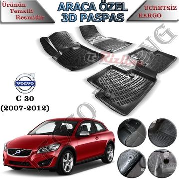 Rizline Volvo C30 2007-2012 3D Havuzlu Paspas