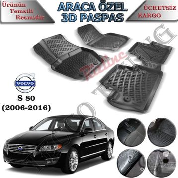 Rizline Volvo S80 3D 2006 - 2016 Havuzlu Paspas