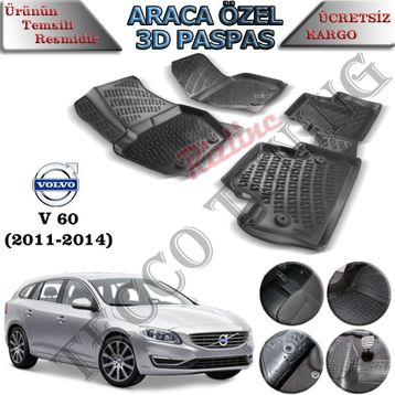 Rizline Volvo V60 2011-2014 3D Havuzlu Paspas