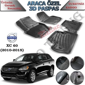 Rizline Volvo XC60 3D Havuzlu Paspas
