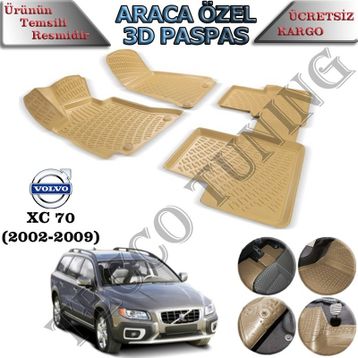 Rizline Volvo XC70 Bej 3D Havuzlu Paspas