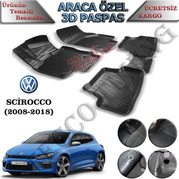 Rizline VW Scirocco 3D Havuzlu Paspas