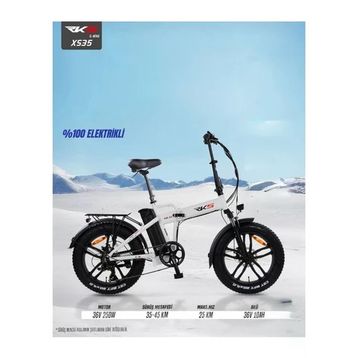RKS XS35 Katlanır Beyaz Elektrikli Bisiklet