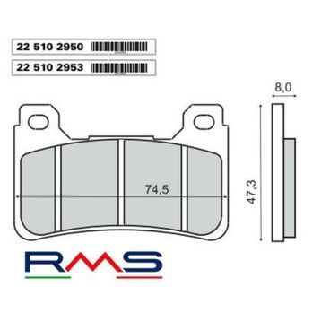 Rms Honda Crossrunner 2015-2016 Sinter Metal Ön Fren Balata