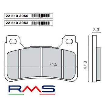 Rms Honda VFR 800 F 2014-2016 Sinter Metal Ön Fren Balata