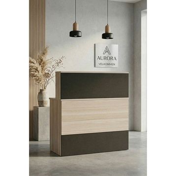 Robin Home Siyah Verona Meşe Ofis Karşılama Bankosu