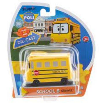 Robocar Poli Metal Araç School B Figür