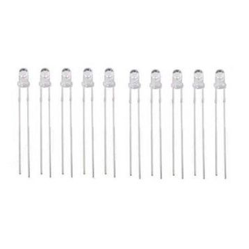 Robocombo 10 Adet 3 mm Şeffaf Beyaz Led
