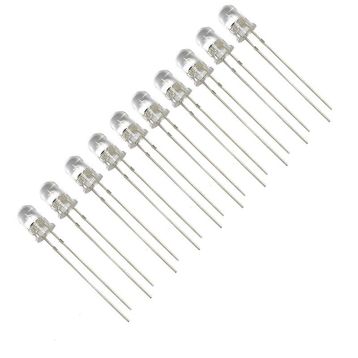 Robocombo 10 Adet 5 mm Şeffaf Yeşil Diyot Led