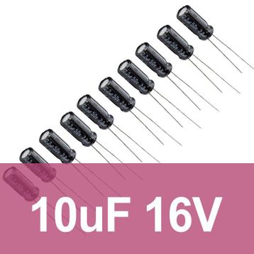 Robocombo 10uF 16V 10 Adet Elektrolitik Kondansatör