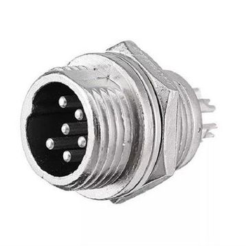 Robocombo 12 mm 6 Pin Erkek Mike Konnektör