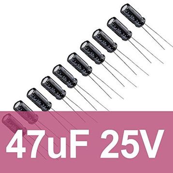 Robocombo 47uf 25V 10 Adet Elektrolitik Kondansatör