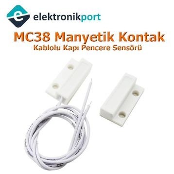 Robocombo MC38 (Normalde Kapalı-Nc) Manyetik Kontak Kablolu Kapı Pencere Sensörü