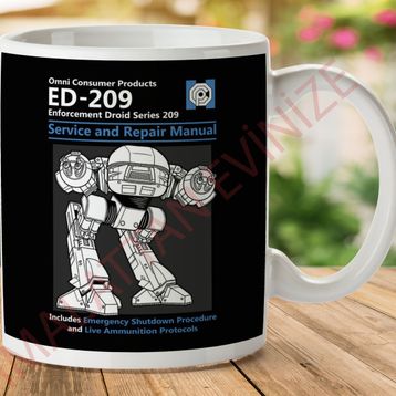 Robocop Ed209 Servis ve Onarım Kılavuzu Baskılı Kupa