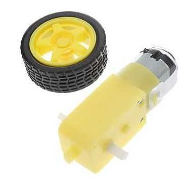 Robot Diyarı 6 V 250 RPM Motor ve Tekerlek Seti