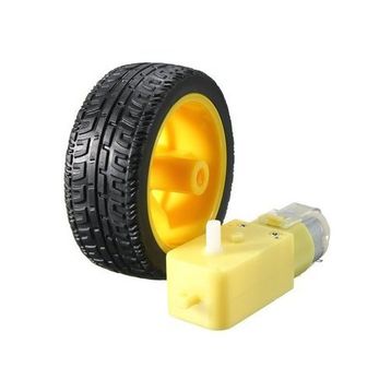 Robot Diyarı 6 V 250 RPM Motor ve Tekerlek Seti