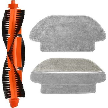 Robotyedek Xiaomi Mop Pro Styj02ym Beyaz Uyumlu 3 Parça Yedek Ana Fırça ve Mop