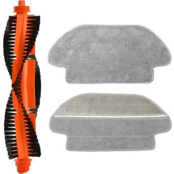 Robotyedek Xiaomi Mop Pro Styj02ym Beyaz Uyumlu 3 Parça Yedek Ana Fırça ve Mop